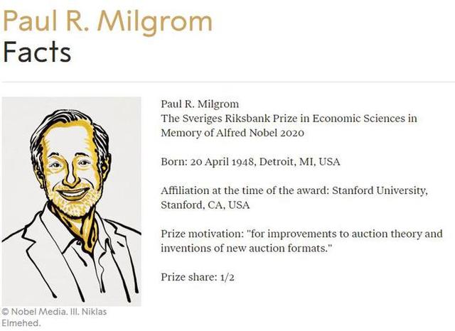 经济学|2020年诺贝尔经济学奖公布 两位美国经济学家获奖是谁?2020年诺贝尔经济学奖详情