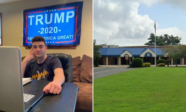 特朗普|美国中学生上网课拒绝摘下特朗普横幅，被老师赶下线