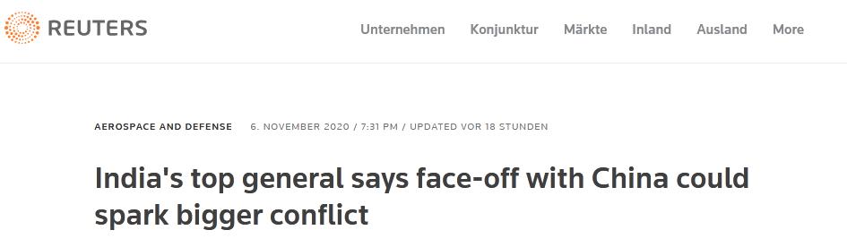时政外交|印度首任国防参谋长：和中国军队边境对峙可能引发更大冲突
