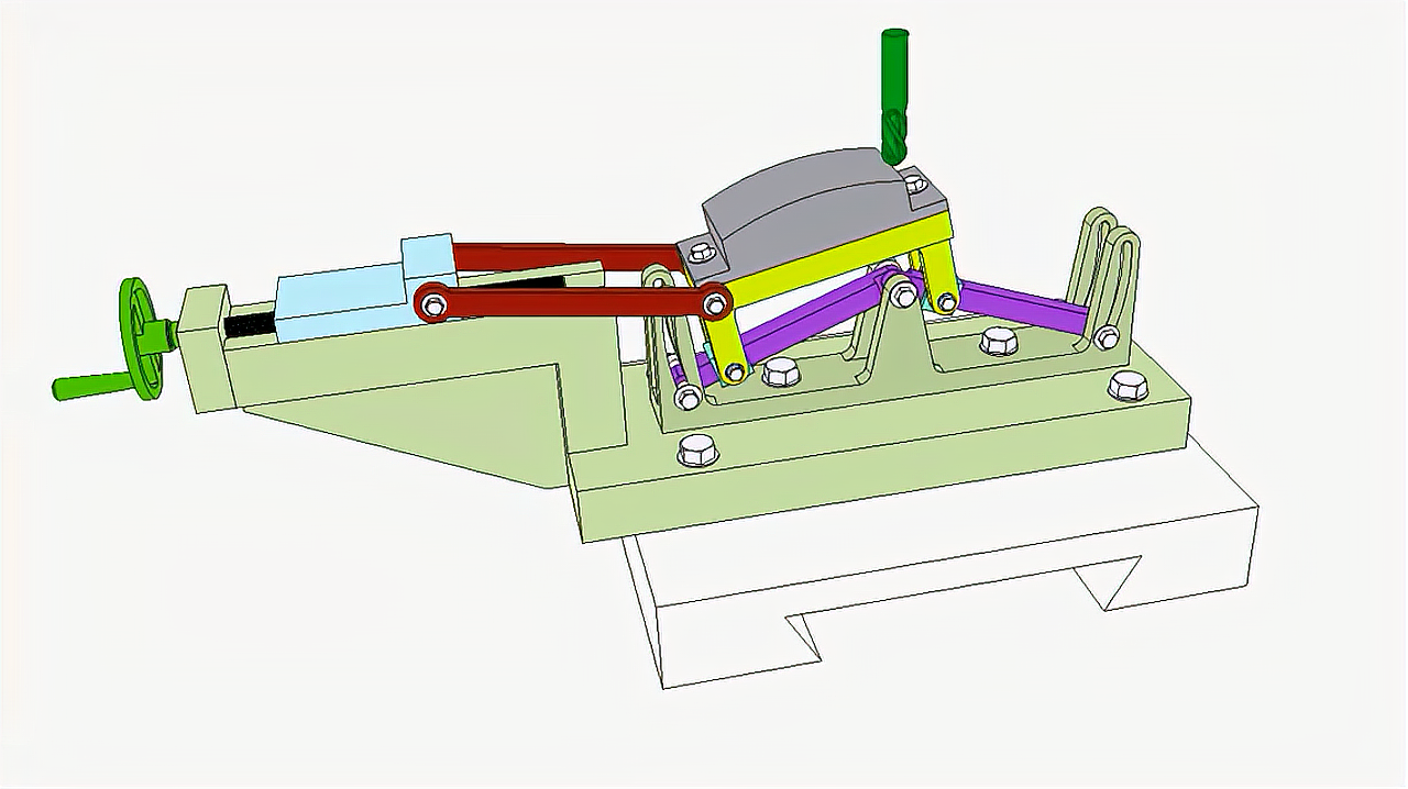 大半径铣削凸圆面的机械构造见识这个创意的设计