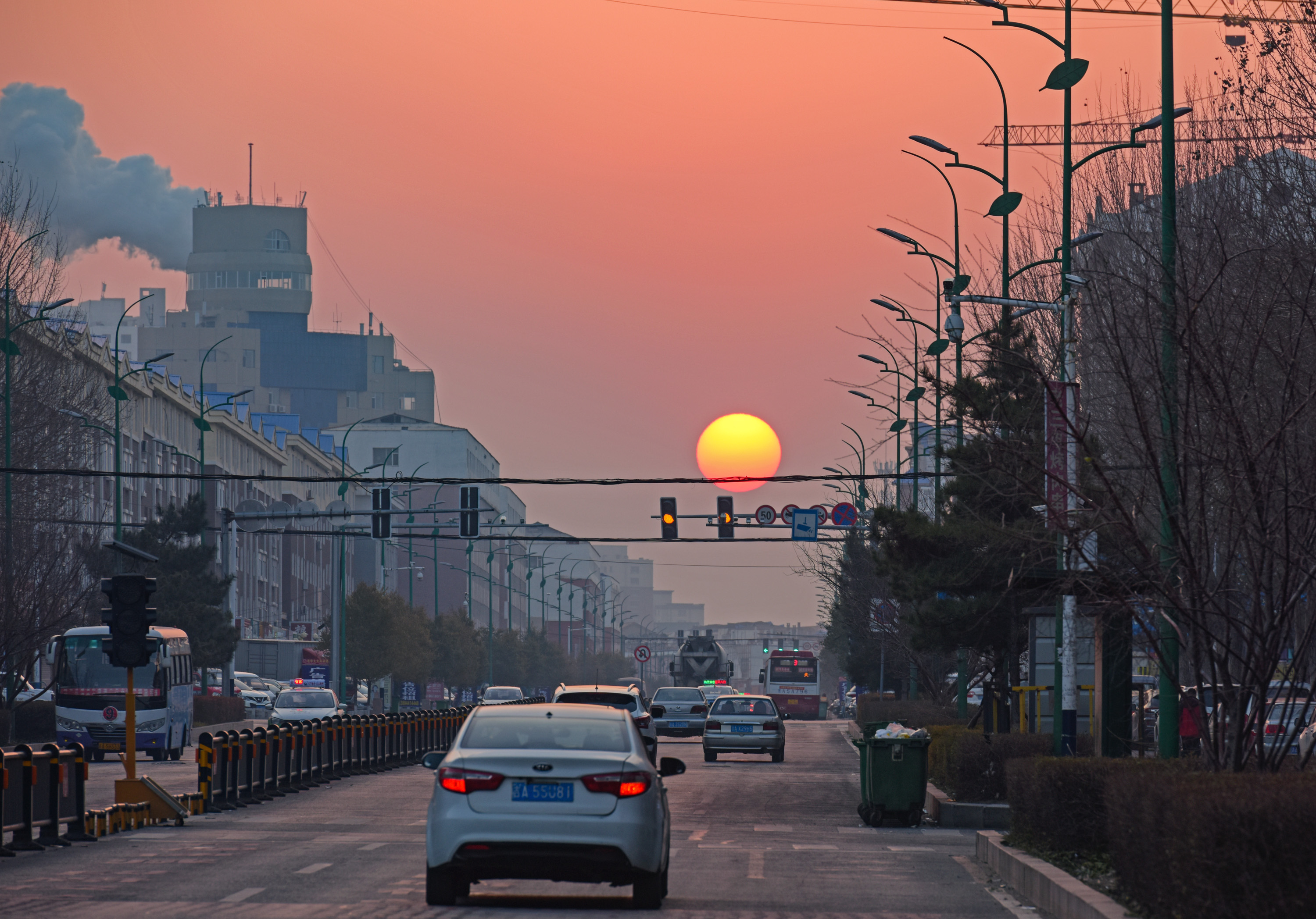 大美榆树吉林省榆树市三盛路拍日出