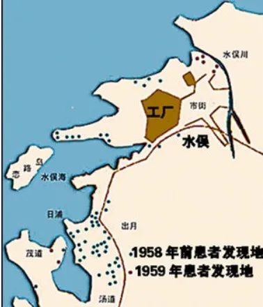 水俣病的发病地区图 来源丨广州日报