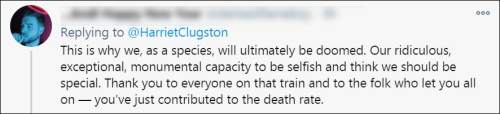 “感谢”列车上的每一位，你们都为新冠死亡率做出了贡献。