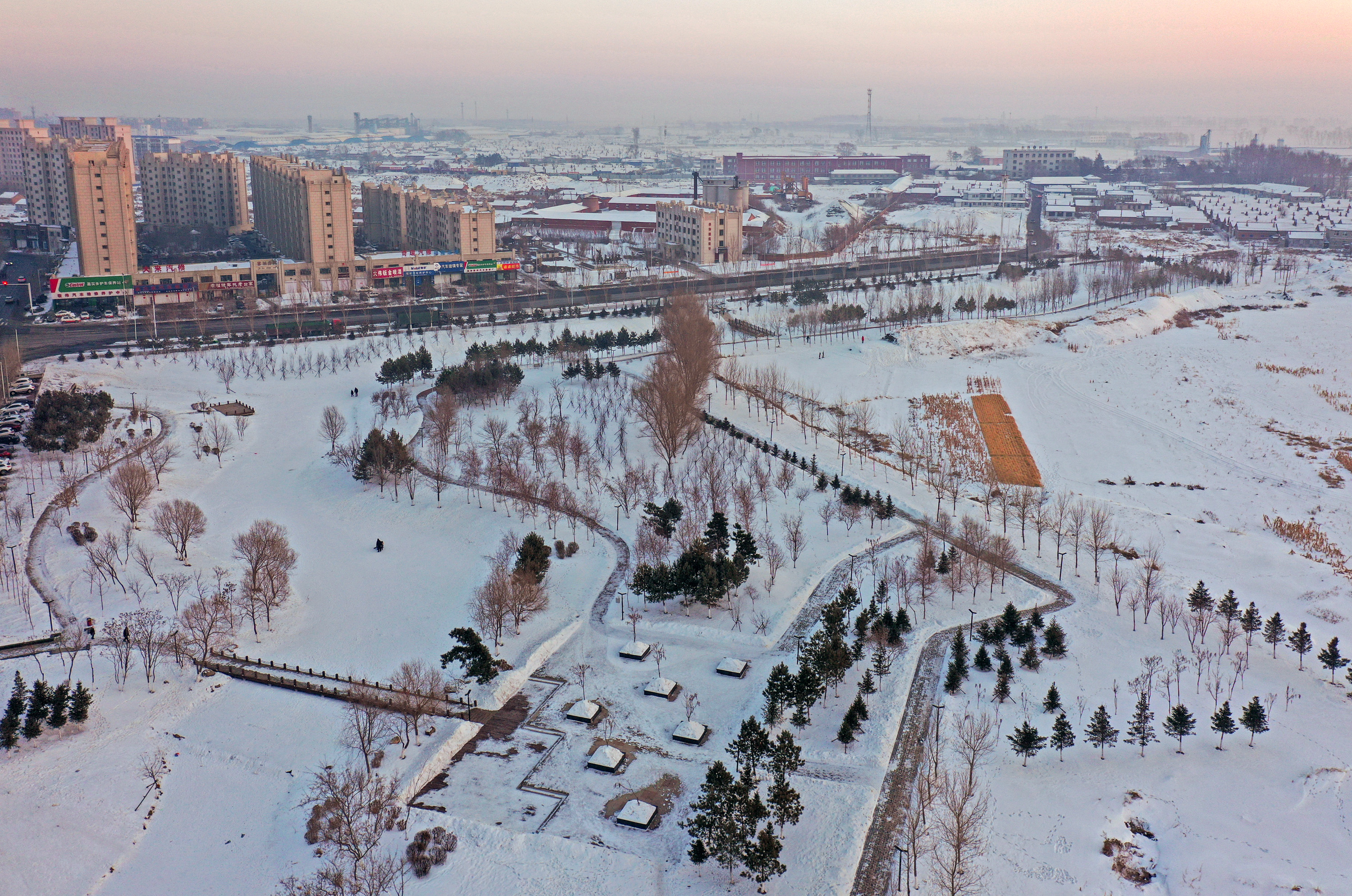 大美榆树榆树西部新城俯瞰