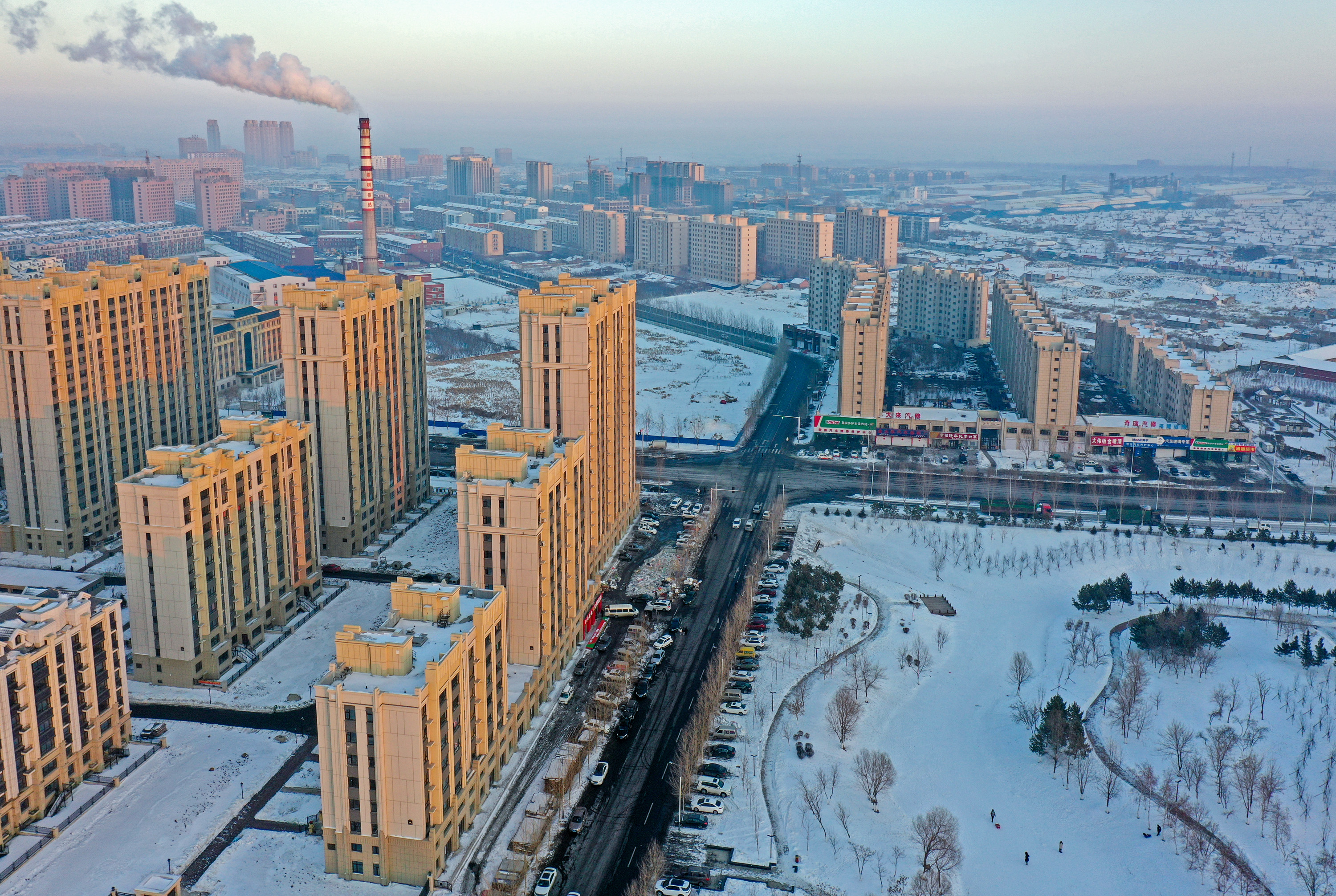 大美榆树榆树西部新城俯瞰