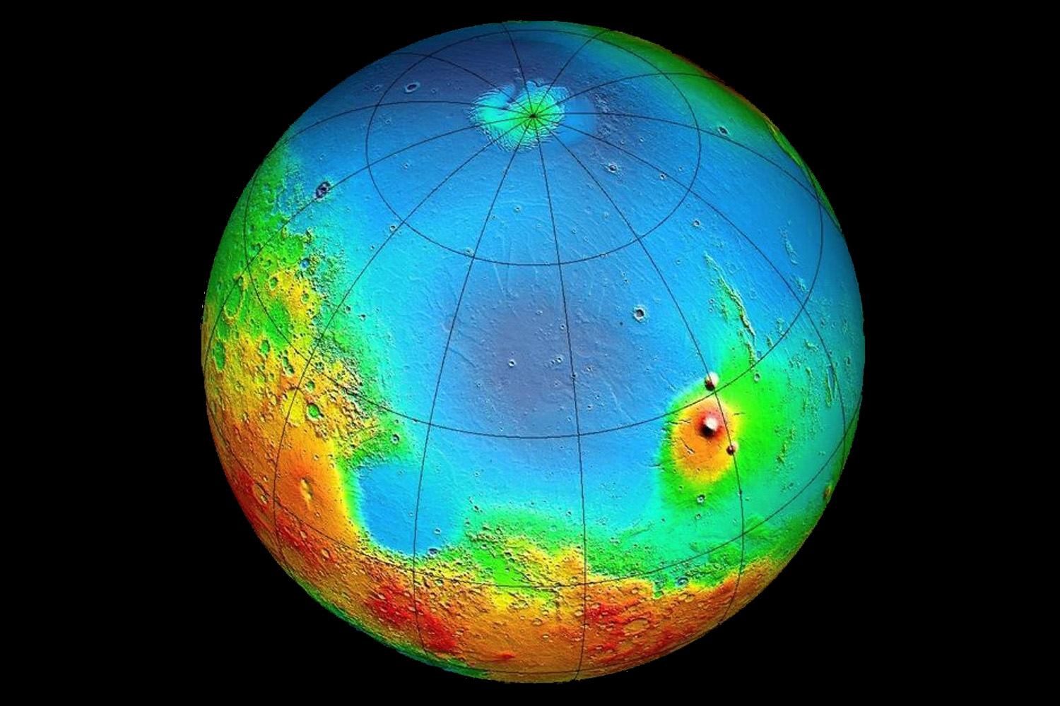 火星海洋还原图图片