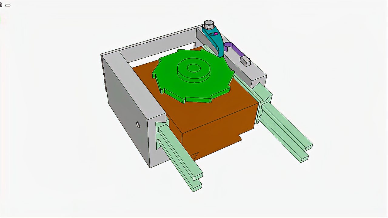 两个滑块轮流移动的机械构造见识巧妙的设计