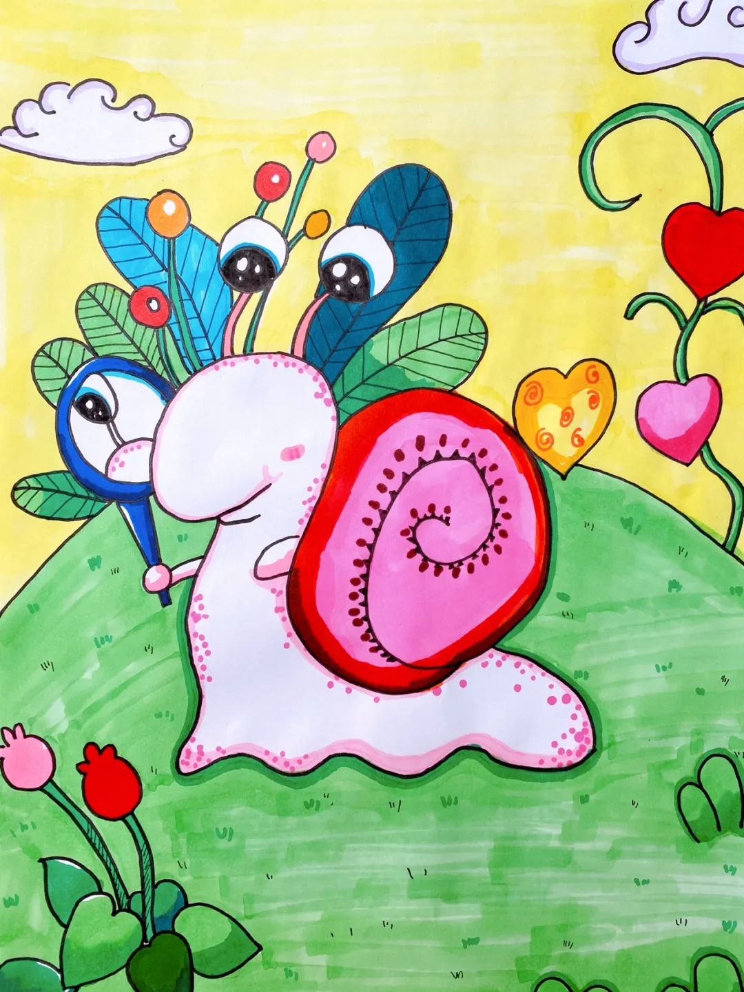 教程少儿美术绘画小蜗牛艾玛