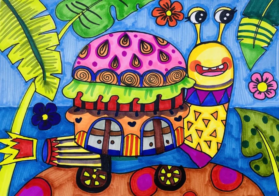 教程少儿美术绘画小蜗牛艾玛