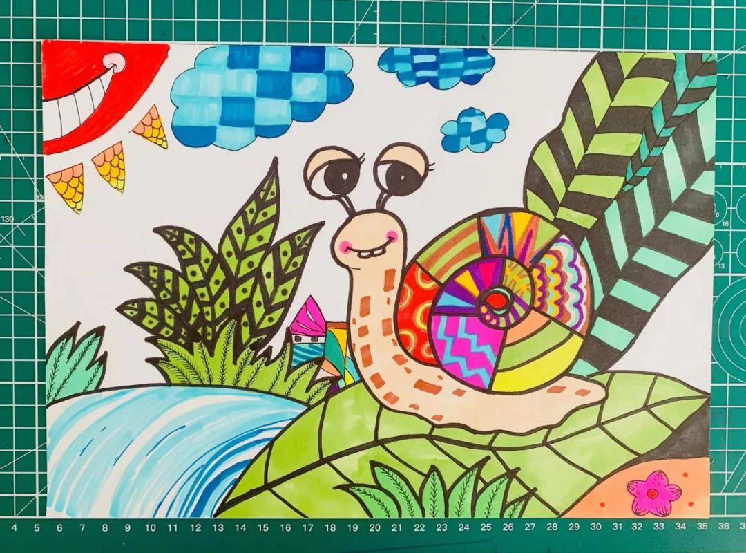 教程少儿美术绘画小蜗牛艾玛