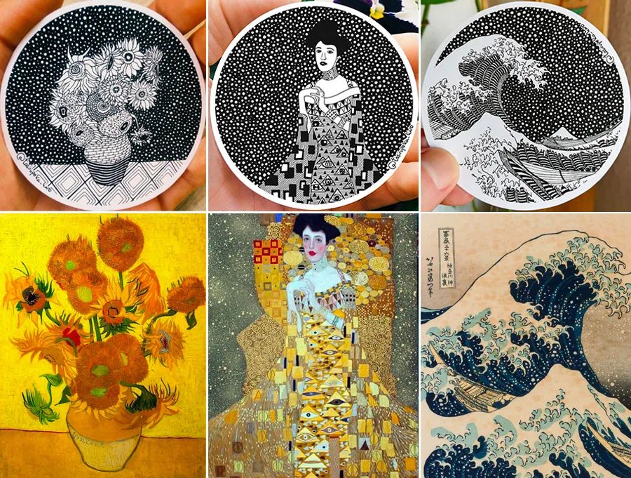 儿童画教程艺术启蒙创意美术课程你也能画世界名画