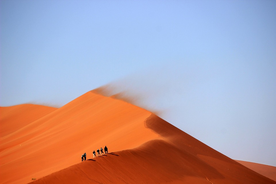 风的吹扬让沙漠中的砂子颗粒更细｜图片来源：Pixabay.com ， CC0