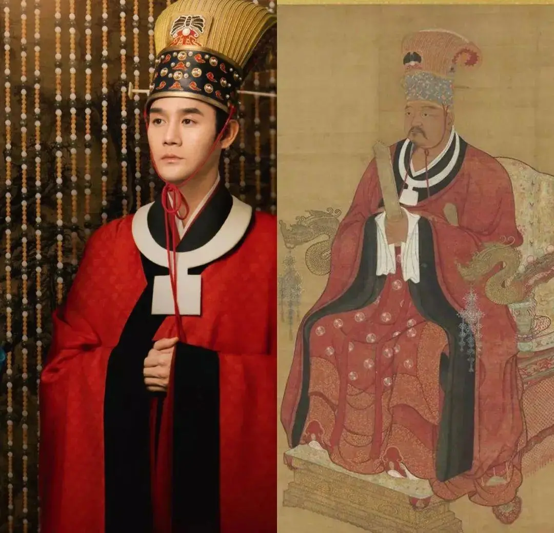 "在各类冠中,通天冠规格最高,"前有山,展筩为述,乘舆所常服.