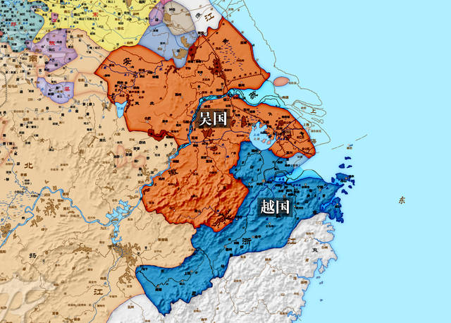 吴国和越国地图图片