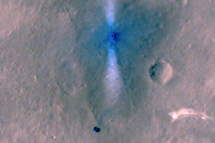 火星车|中国第一辆火星车登陆火星后，美国宇航局再次发布了一张照片