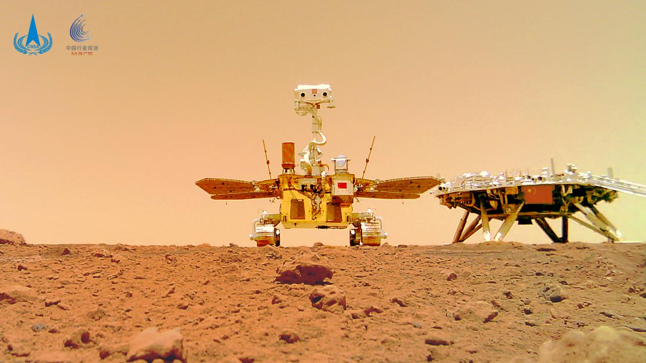 火星车|中国第一辆火星车登陆火星后，美国宇航局再次发布了一张照片