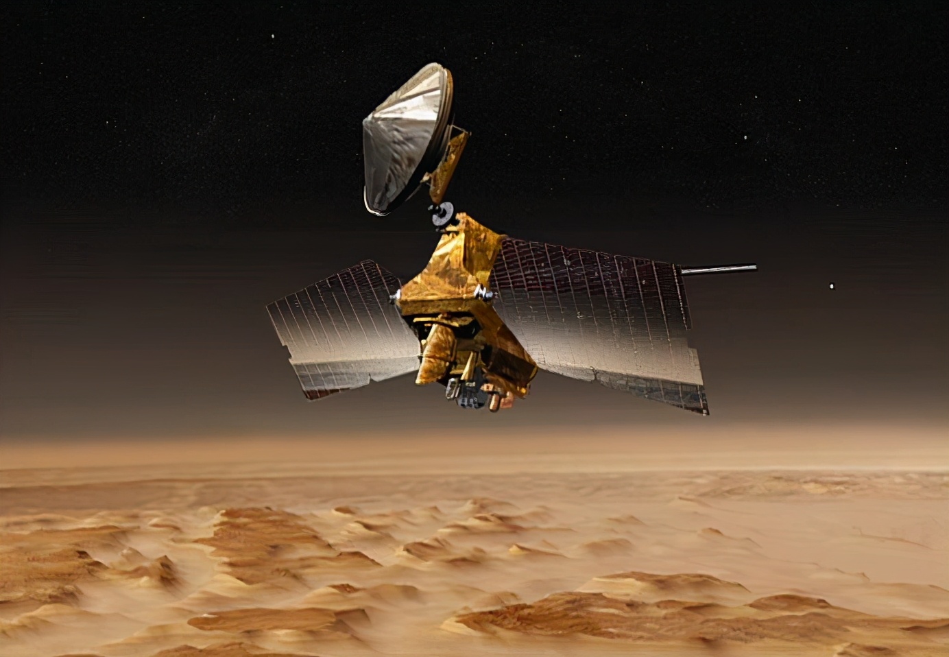 火星车|中国第一辆火星车登陆火星后，美国宇航局再次发布了一张照片