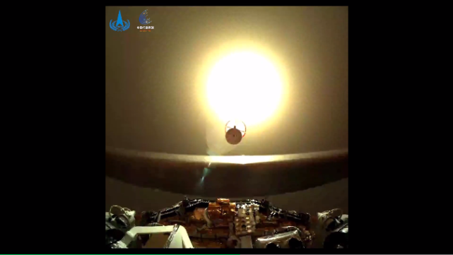火星探测|国家航天局发布天问一号火星探测任务着陆和巡视探测系列实拍影像