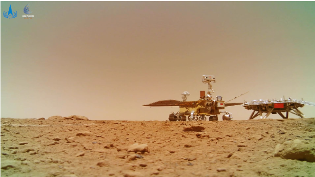 火星车原地转弯视频截图↑