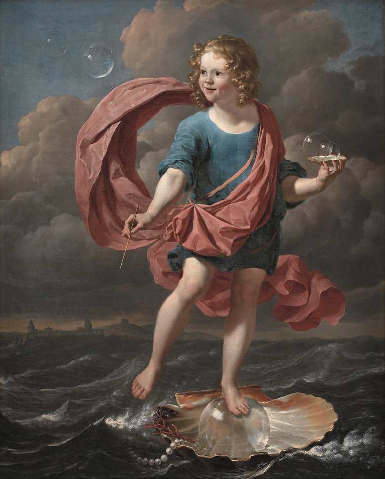在整个17世纪,吹泡泡的天使形象都是孩子