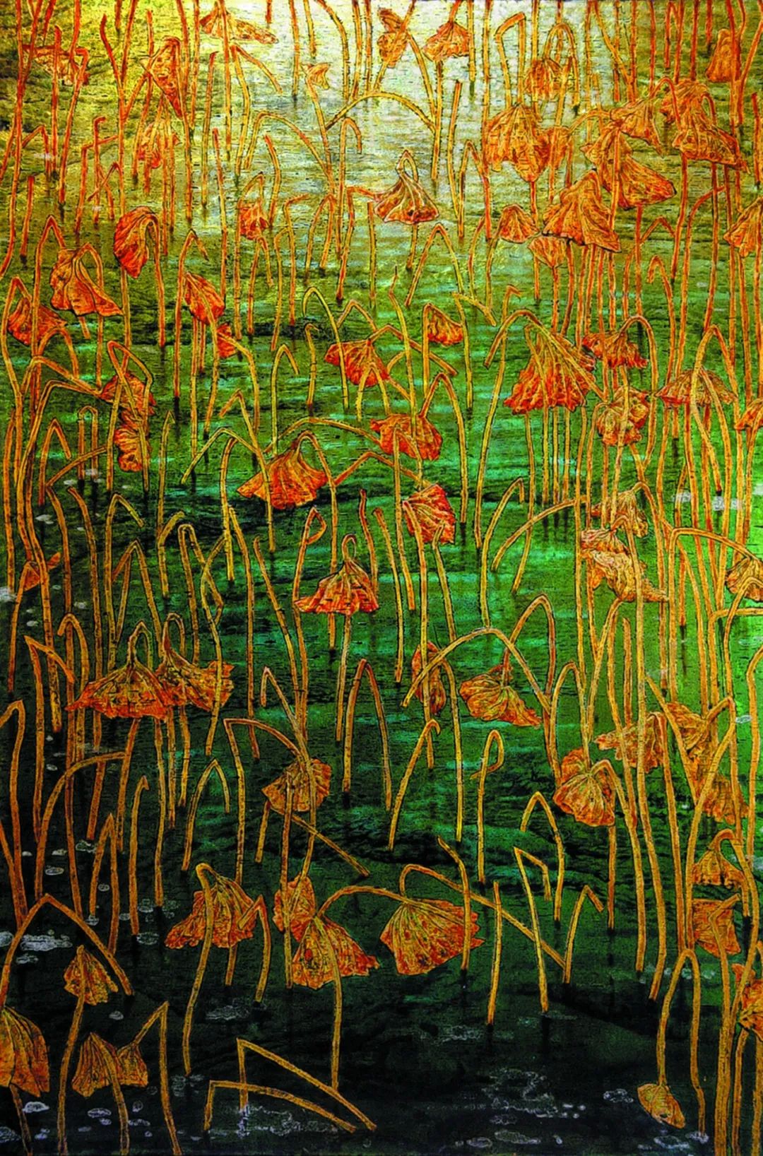 在苏星漆画作品展里看漆彩夏至