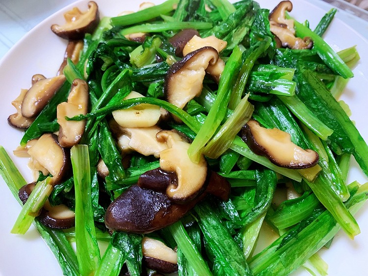 小贴士:鲜香菇炒油麦菜是适合夏季食用菜肴,鲜香菇的种植环境复杂,鲜