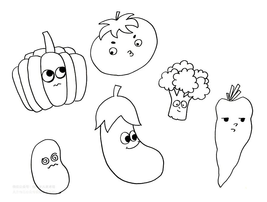 儿童画教程艺术创想课程满满一兜蔬菜