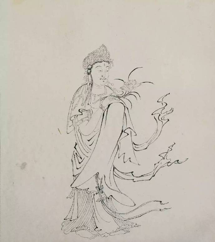 精妙绝伦丝发必现丁云鹏白描观音图册