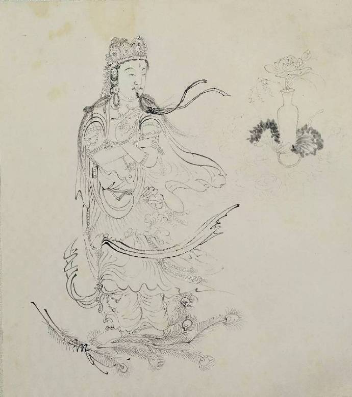 精妙绝伦丝发必现丁云鹏白描观音图册