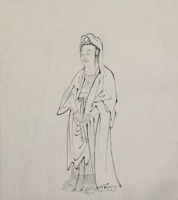 精妙绝伦丝发必现丁云鹏白描观音图册