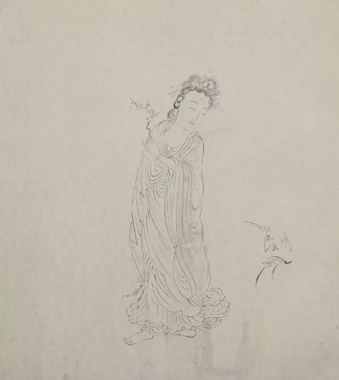 精妙绝伦丝发必现丁云鹏白描观音图册