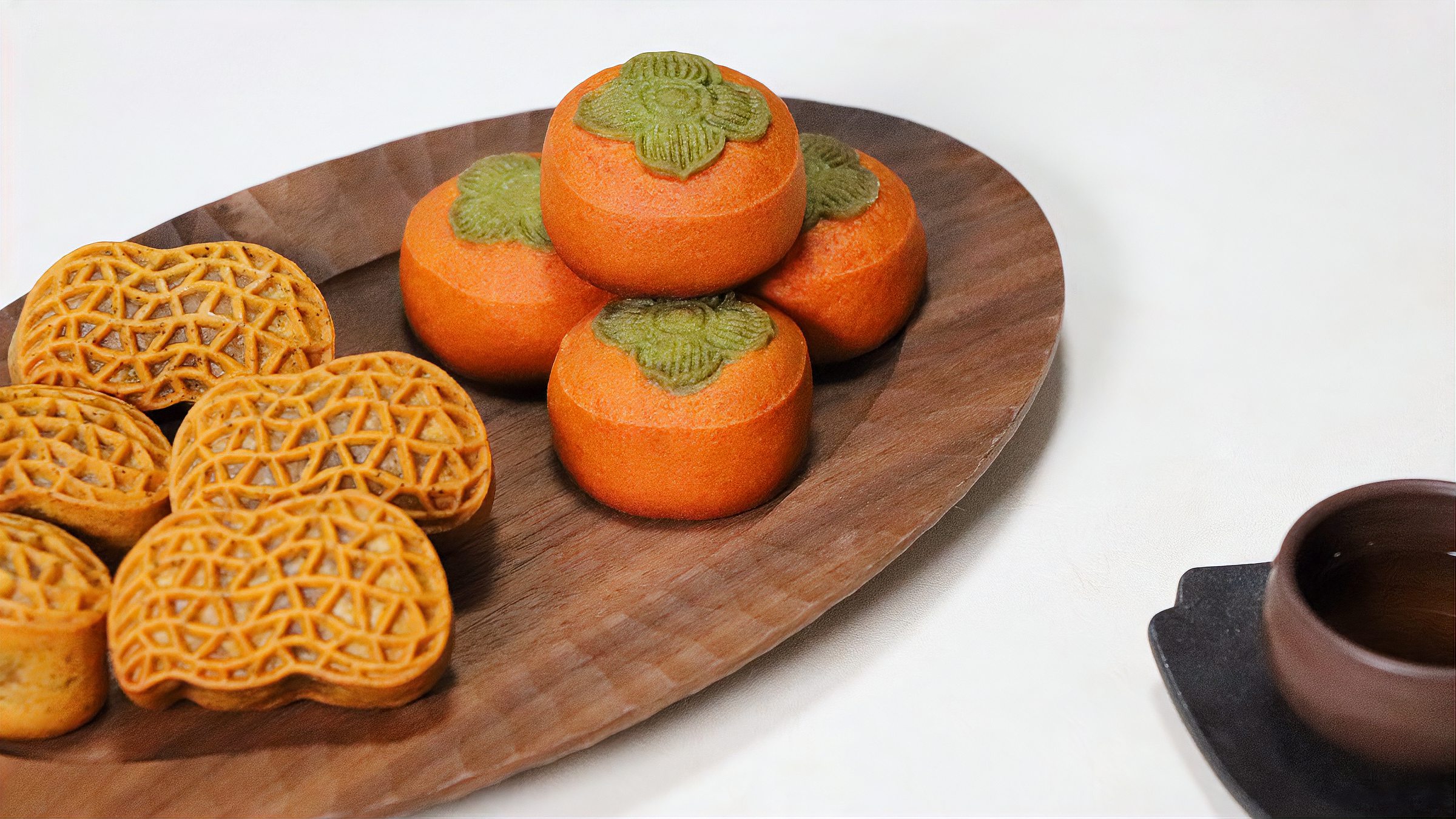 好柿花生月饼4种口味2款配方一次成功不塌