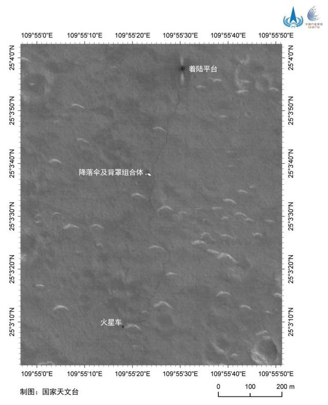 航天|“祝融号”驶上火星表面满百天，国家航天局发布最新火星影像