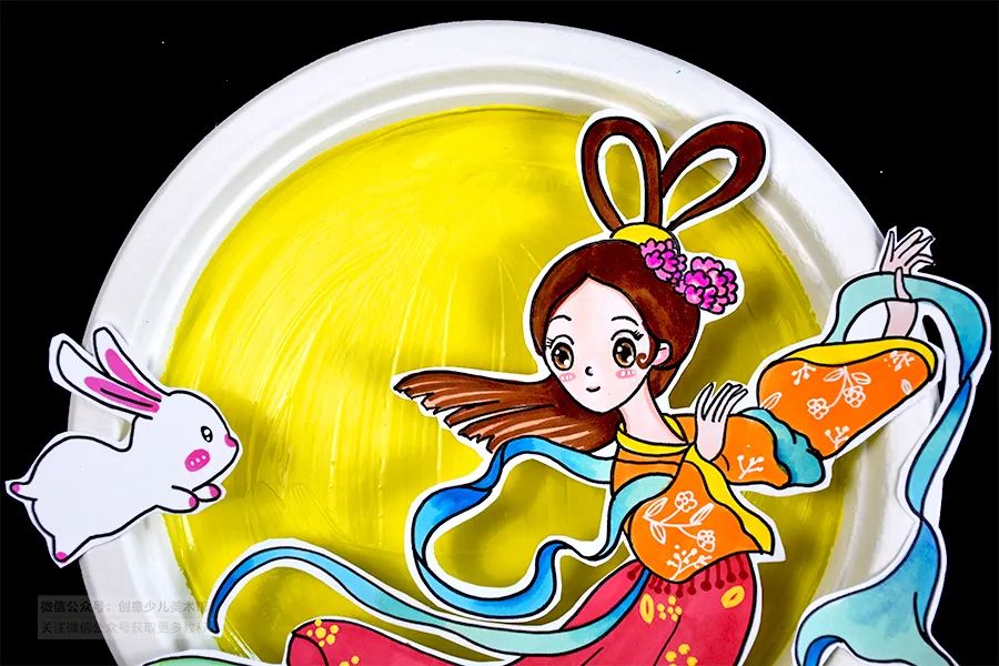 儿童画教程初级卡通画课程但愿人长久千里共婵娟