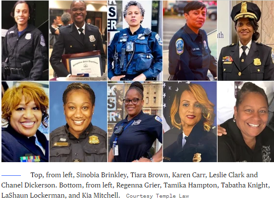 10名黑人女警察 图源:nbc新闻