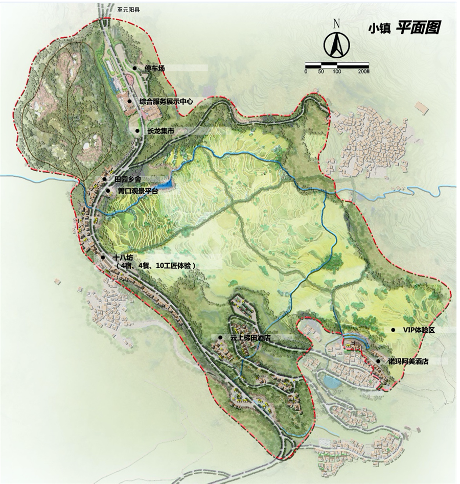 哈尼梯田地图图片