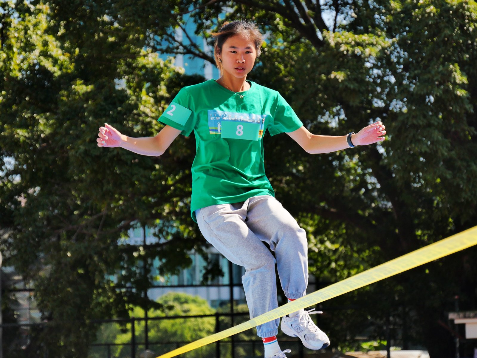 羊城运动汇全国扁带公开赛举行演绎绳索上的芭蕾