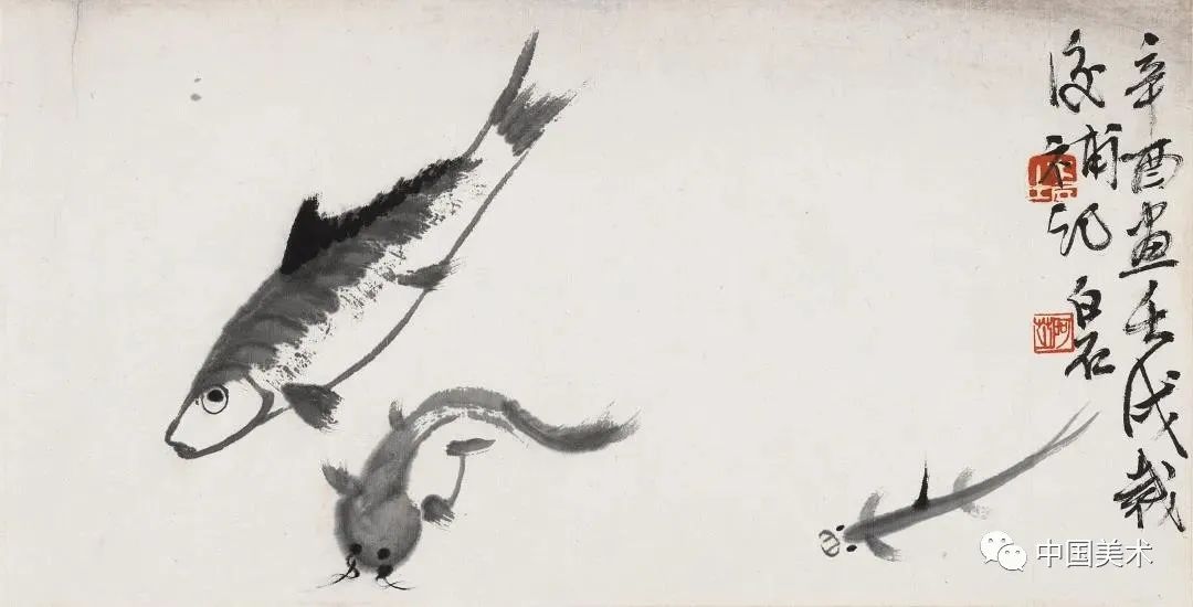 齐白石画鱼虾苦把流光换画禅