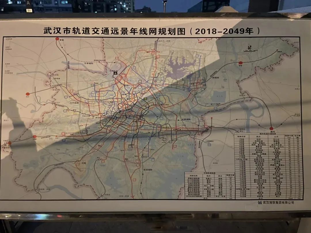 武汉市轨道交通远景年线网规划图,小编注意到了规划中的孝感市域铁路