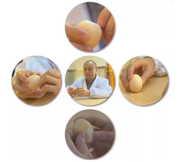 手剥生鸡蛋