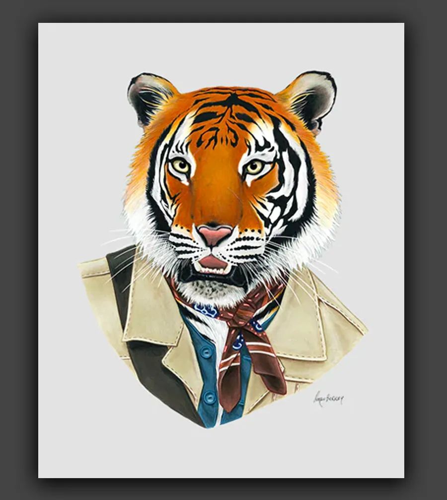 艺术可爱又有创意动物们的肖像画