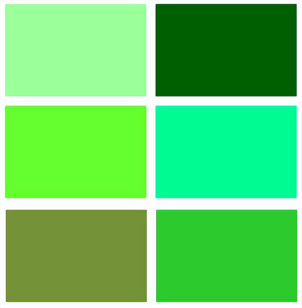 绿色明度对比图片