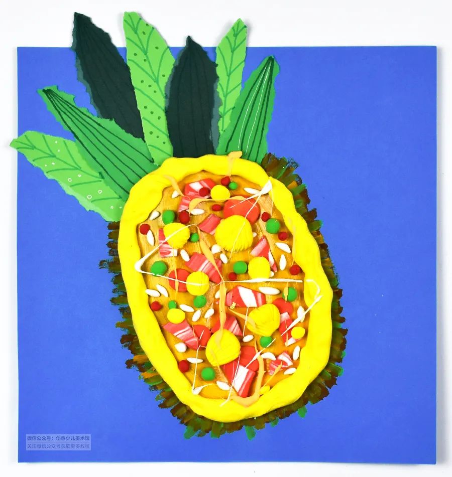 儿童画教程探寻世界美食美味好看的菠萝饭