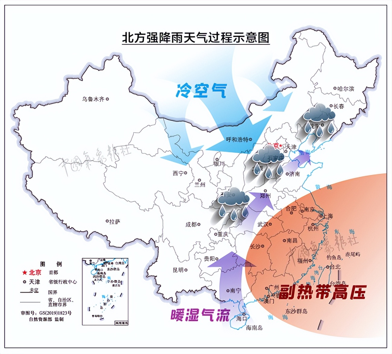 我国雨季移动路线图图片