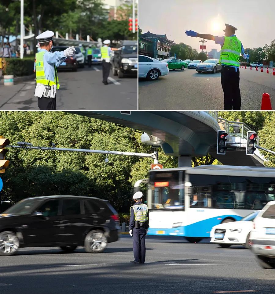 一张素描纸和记号笔在纸上画出执勤时的交警注意表现出人物的身体结构