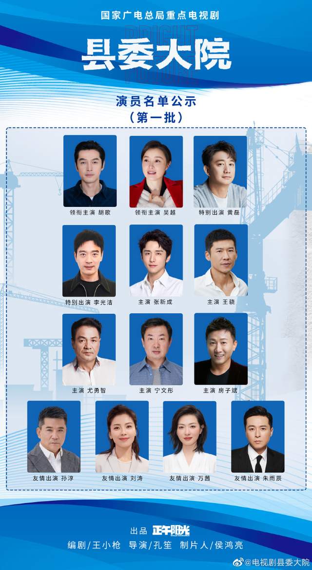 电视剧县委大院公布首批演员阵容