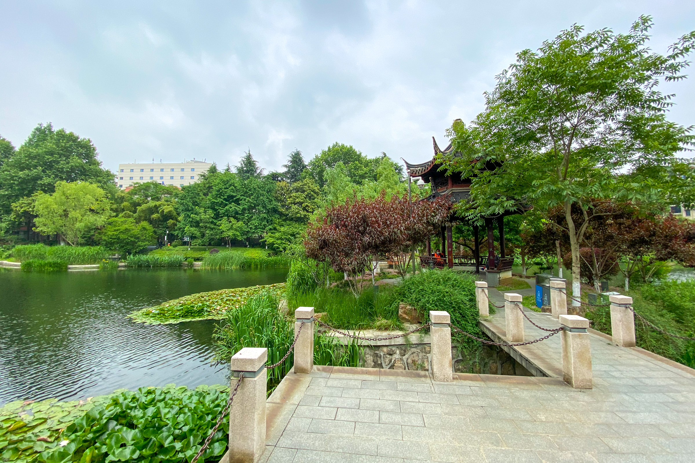 南京小西湖乌龙潭公园被誉为西城之冠亭台楼阁风景如画