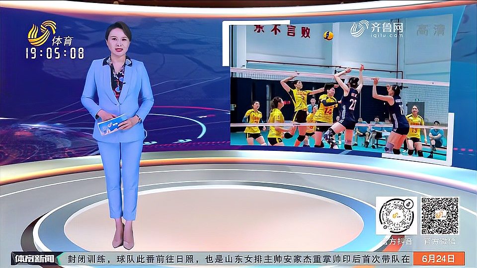 【山东女排热身赛过招国青 "重炮手"孙杰状态火热】昨天,正在日照进行