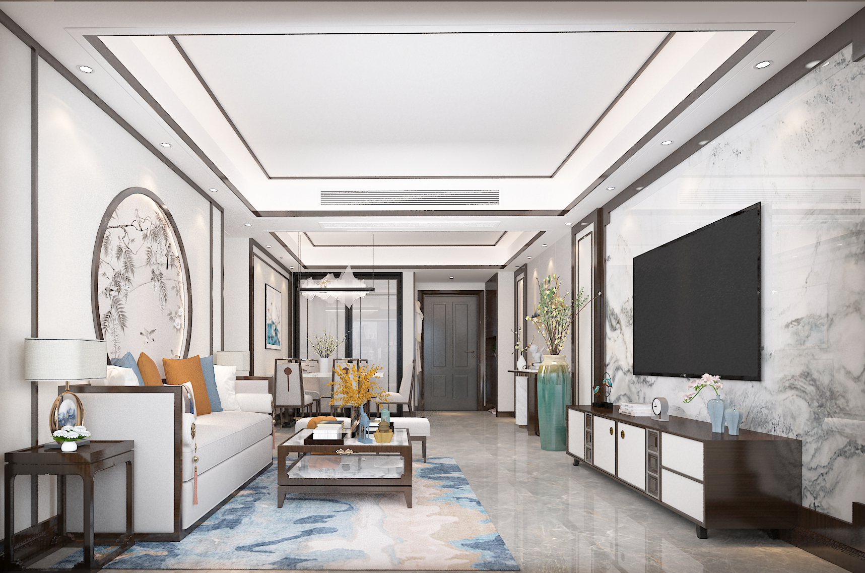 都说小户型不能装新中式看了这套福州建发的房子装修真的爱了