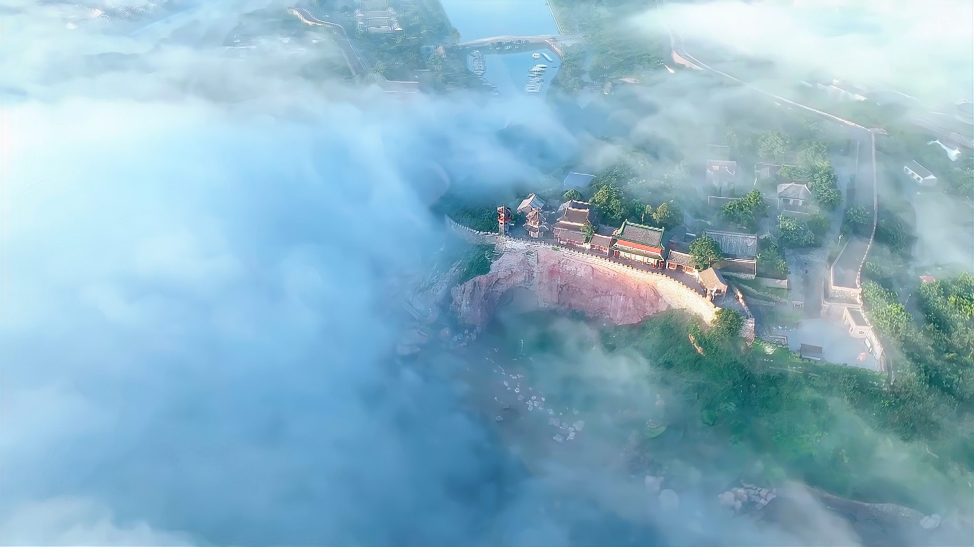 人间仙境实至名归平流雾下的蓬莱阁美翻了